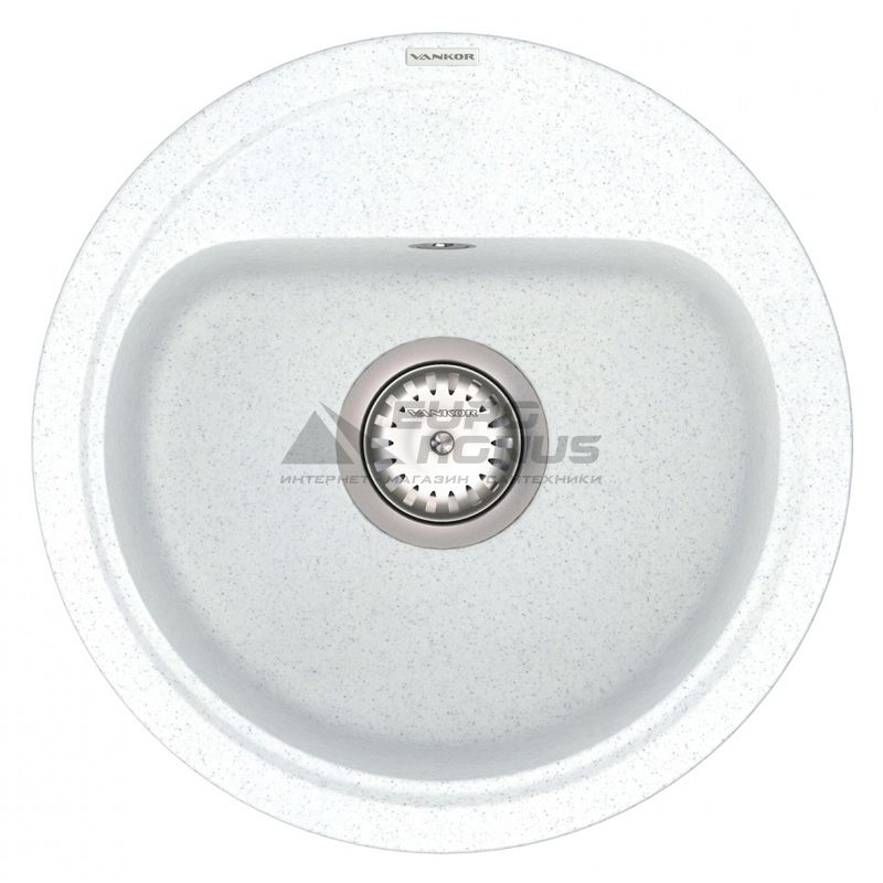 VANKOR Мойка врезная для кухни Lira без крыла White stone (LMR 01.44)