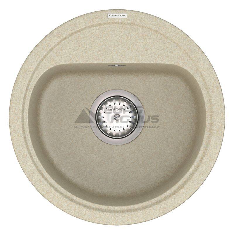 VANKOR Мойка врезная для кухни Lira без крыла beige (LMR 01.44)