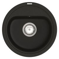 VANKOR Мойка врезная для кухни Lira без крыла black (LMR 01.44)