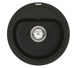 VANKOR Мойка врезная для кухни Lira без крыла black (LMR 01.44)