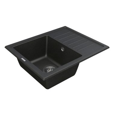 VANKOR Мойка врезная для кухни Lira оборотная black (LMP 02.55)