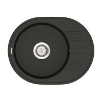 VANKOR Мойка врезная для кухни Lira оборотная black (LMO 02.57)