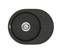 VANKOR Мойка врезная для кухни Lira оборотная black (LMO 02.57)