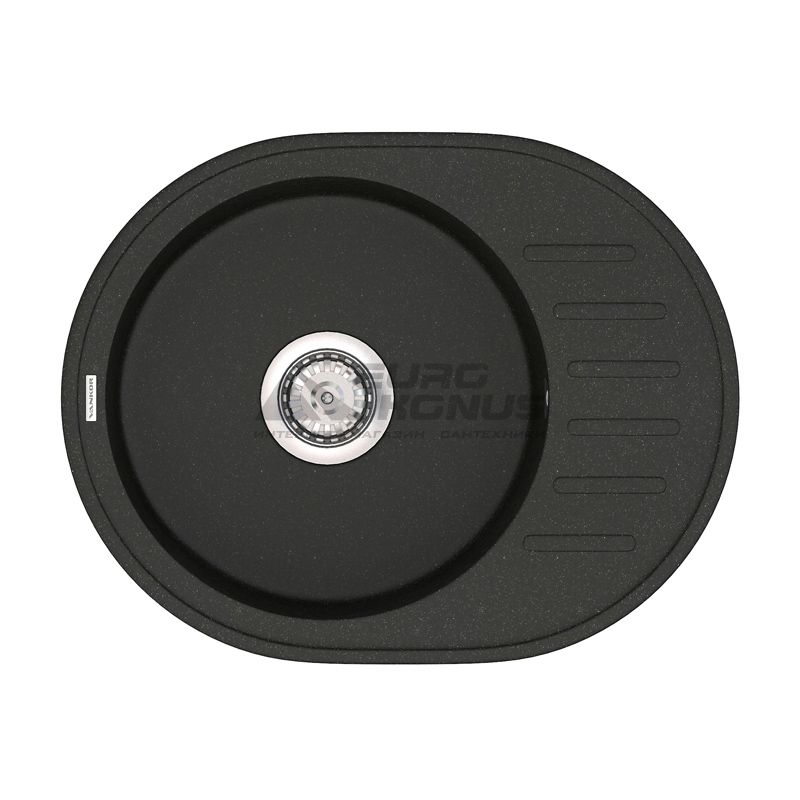 VANKOR Мойка врезная для кухни Lira оборотная black (LMO 02.57)