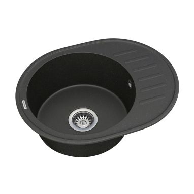 VANKOR Мойка врезная для кухни Lira оборотная black (LMO 02.57)