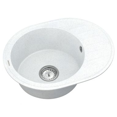 VANKOR Мойка врезная для кухни Lira оборотная White stone (LMO 02.57)