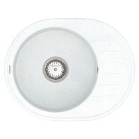 VANKOR Мойка врезная для кухни Lira оборотная White stone (LMO 02.57)