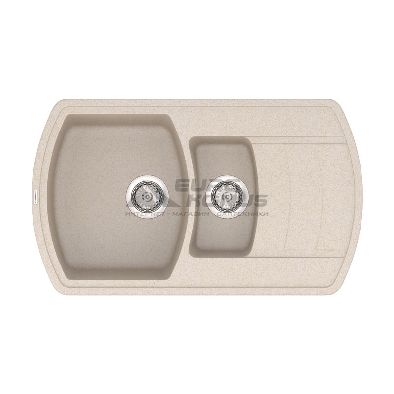 VANKOR Мойка врезная для кухни Norton оборотная beige (NMP 04.86)