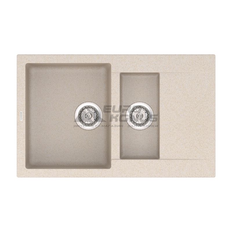 VANKOR Мойка врезная для кухни Orman оборотная beige (OMP 04.80)