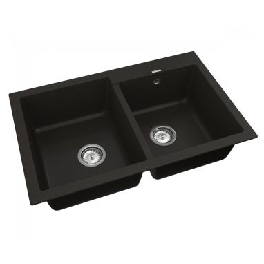 VANKOR Мойка врезная для кухни Orman без крыла black (OMP 05.80)