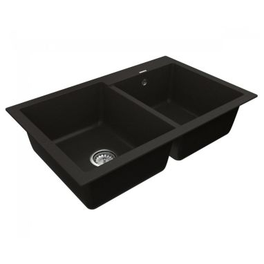 VANKOR Мойка врезная для кухни Orman без крыла black (OMP 05.80)