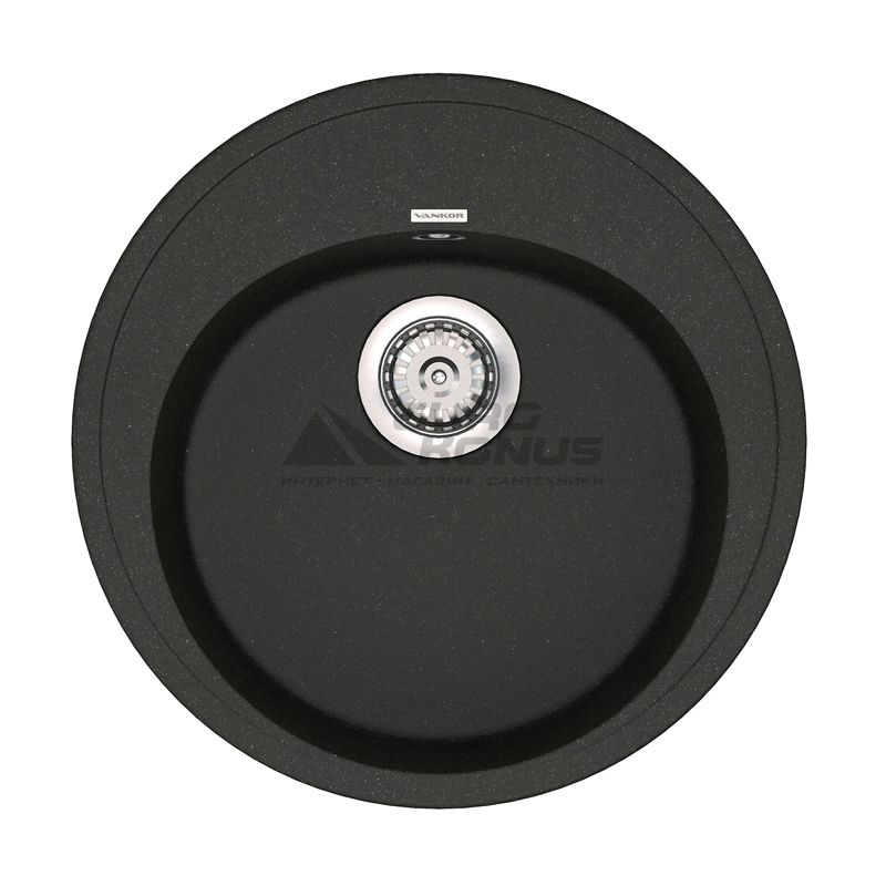 VANKOR Мойка врезная для кухни Sity без крыла black (SMR 01.50)
