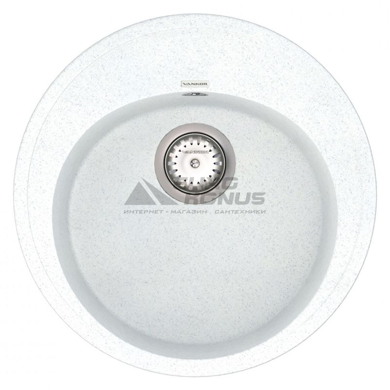 VANKOR Мойка врезная для кухни Sity без крыла White stone (SMR 01.50)