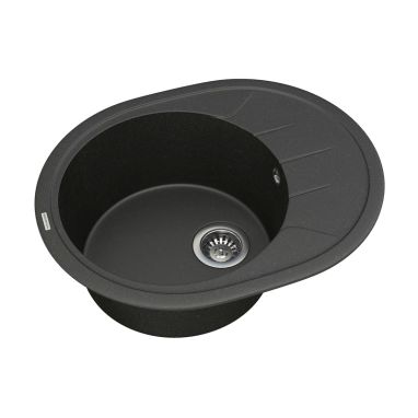 VANKOR Мойка врезная для кухни Sity оборотная black (SMO 02.61)