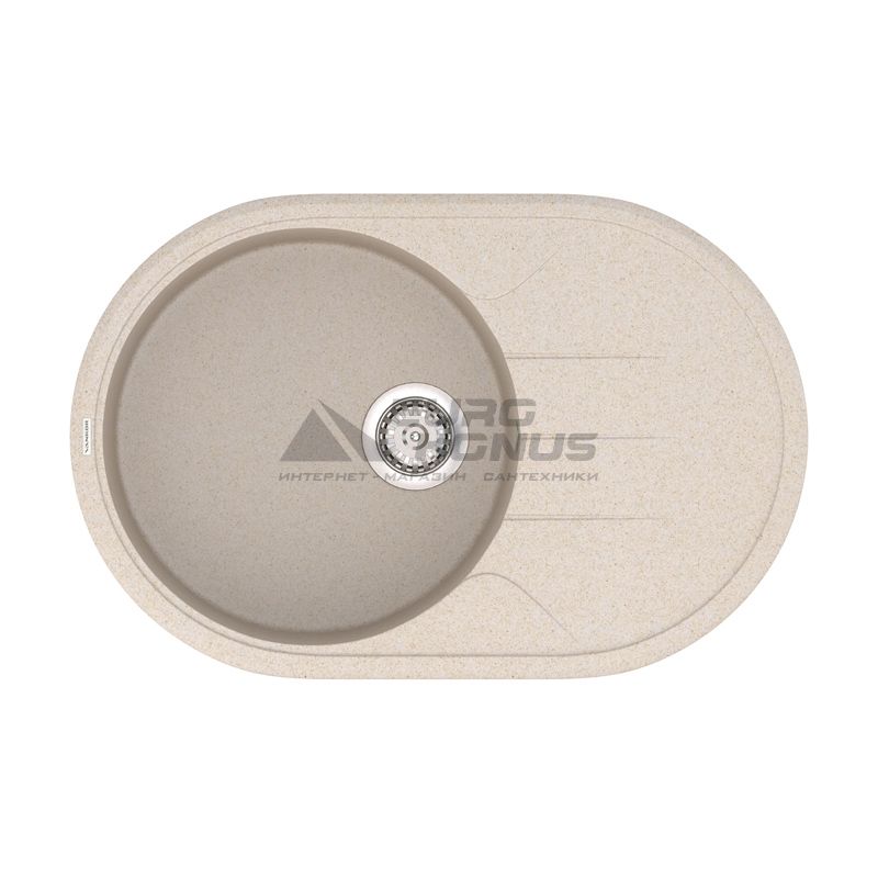 VANKOR Мойка врезная для кухни Sity оборотная beige (SMO 02.78)