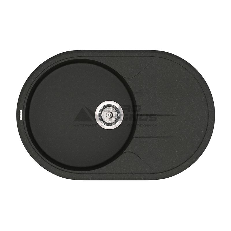 VANKOR Мойка врезная для кухни Sity оборотная black (SMO 02.78)