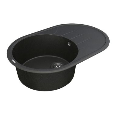 VANKOR Мойка врезная для кухни Sity оборотная black (SMO 02.78)