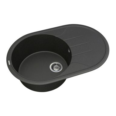 VANKOR Мойка врезная для кухни Sity оборотная black (SMO 02.78)