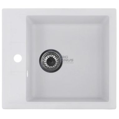 ZERIX Мойка врезная для кухни ZS-4651S-01 без крыла белый (ZX4563)