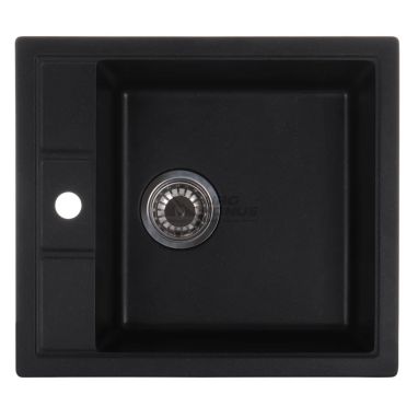 ZERIX Мойка врезная для кухни ZS-4651S-14 без крыла черный металлик (ZX4570)