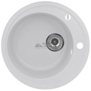 ZERIX Мойка врезная для кухни ZS-510R-01 без крыла белый (ZX4531)
