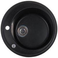 ZERIX Мойка врезная для кухни ZS-510R-03 без крыла черный (ZX4532)