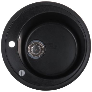 ZERIX Мойка врезная для кухни ZS-510R-03 без крыла черный (ZX4532)