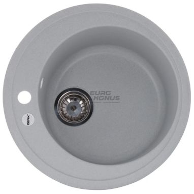 ZERIX Мойка врезная для кухни ZS-510R-09 без крыла серый (ZX4535)