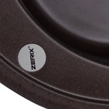 ZERIX Мойка врезная для кухни ZS-510R-12 без крыла коричневый (ZX4536)