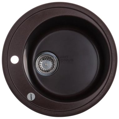 ZERIX Мойка врезная для кухни ZS-510R-12 без крыла коричневый (ZX4536)