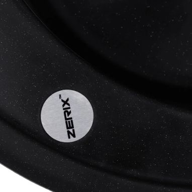 ZERIX Мойка врезная для кухни ZS-510R-14 без крыла черный металлик (ZX4538)