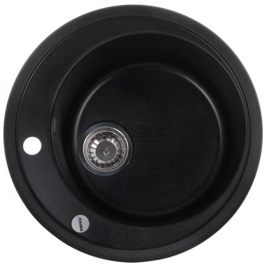 ZERIX Мойка врезная для кухни ZS-510R-14 без крыла черный металлик (ZX4538)