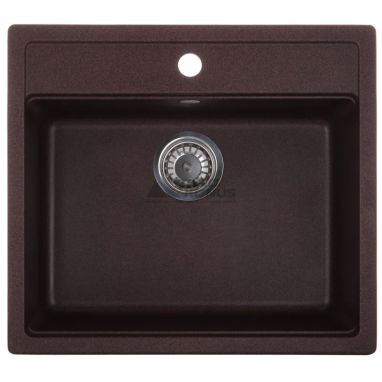 ZERIX Мойка врезная для кухни ZS-5751S-12 без крыла коричневый (ZX4600)