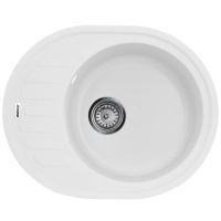 ZERIX Мойка врезная для кухни ZS-6250R-01 оборотная белый (ZX4547)