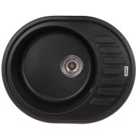 ZERIX Мойка врезная для кухни ZS-6250R-03 оборотная черный (ZX4548)