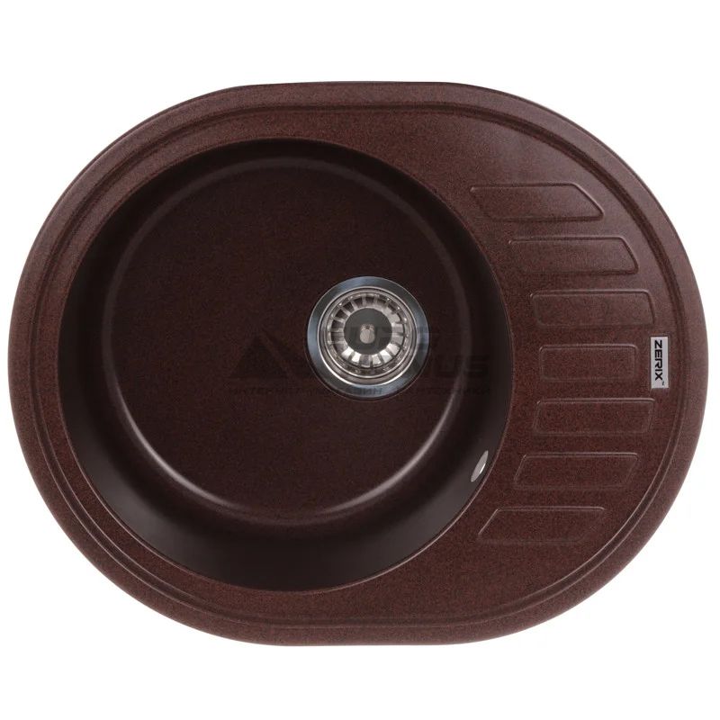 ZERIX Мойка врезная для кухни ZS-6250R-12 оборотная коричневый (ZX4552)