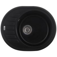 ZERIX Мойка врезная для кухни ZS-6250R-14 оборотная черный металлик (ZX4554)
