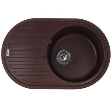 ZERIX Мойка врезная для кухни ZS-7750R-12 оборотная коричневый (ZX4560)