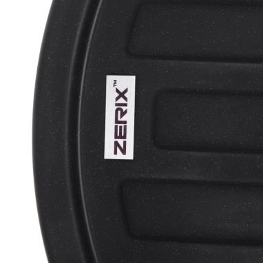 ZERIX Мойка врезная для кухни ZS-7750R-14 оборотная черный металлик (ZX4562)