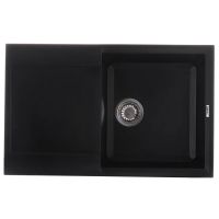 ZERIX Мойка врезная для кухни ZS-7950S-14 оборотная черный металлик (ZX4586)