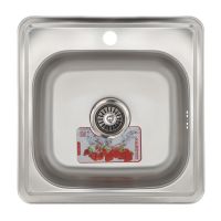 ZERIX Мойка врезная для кухни Z4848-06-160E Satin без крыла матовая (ZM0557)
