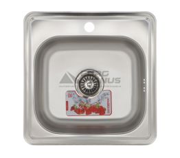 ZERIX Мийка врізна для кухні Z4848-06-160E Satin без крила матова