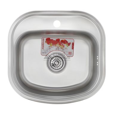 ZERIX Мойка врезная для кухни Z4947-08-180E Satin без крыла матовая (ZM0559)