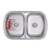 ZERIX Мойка врезная для кухни Z7749-08-180E Satin без крыла матовая (ZM0565)