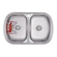 ZERIX Мойка врезная для кухни Z7749-08-180D Decor без крыла декор (ZM0566)