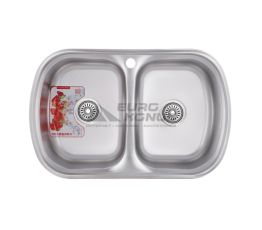 ZERIX Мийка врізна для кухні Z7749-08-180D Decor без крила декор