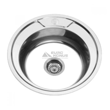 ZERIX Мойка врезная для кухни Z490-06-170D Decor без крыла декор (ZM0579)