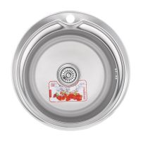 ZERIX Мойка врезная для кухни Z510-06-180E Satin без крыла матовая (ZM0584)
