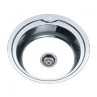 ZERIX Мойка врезная для кухни Z510-06-180D Decor без крыла декор (ZM0585)