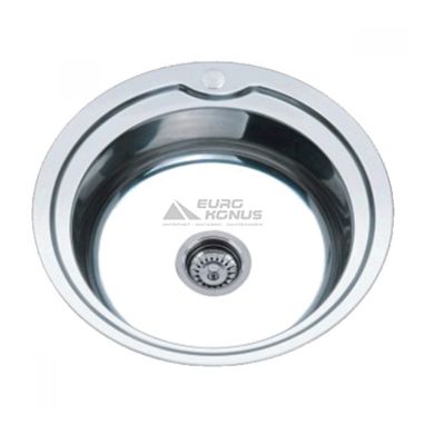ZERIX Мойка врезная для кухни Z510-06-180D Decor без крыла декор (ZM0585)